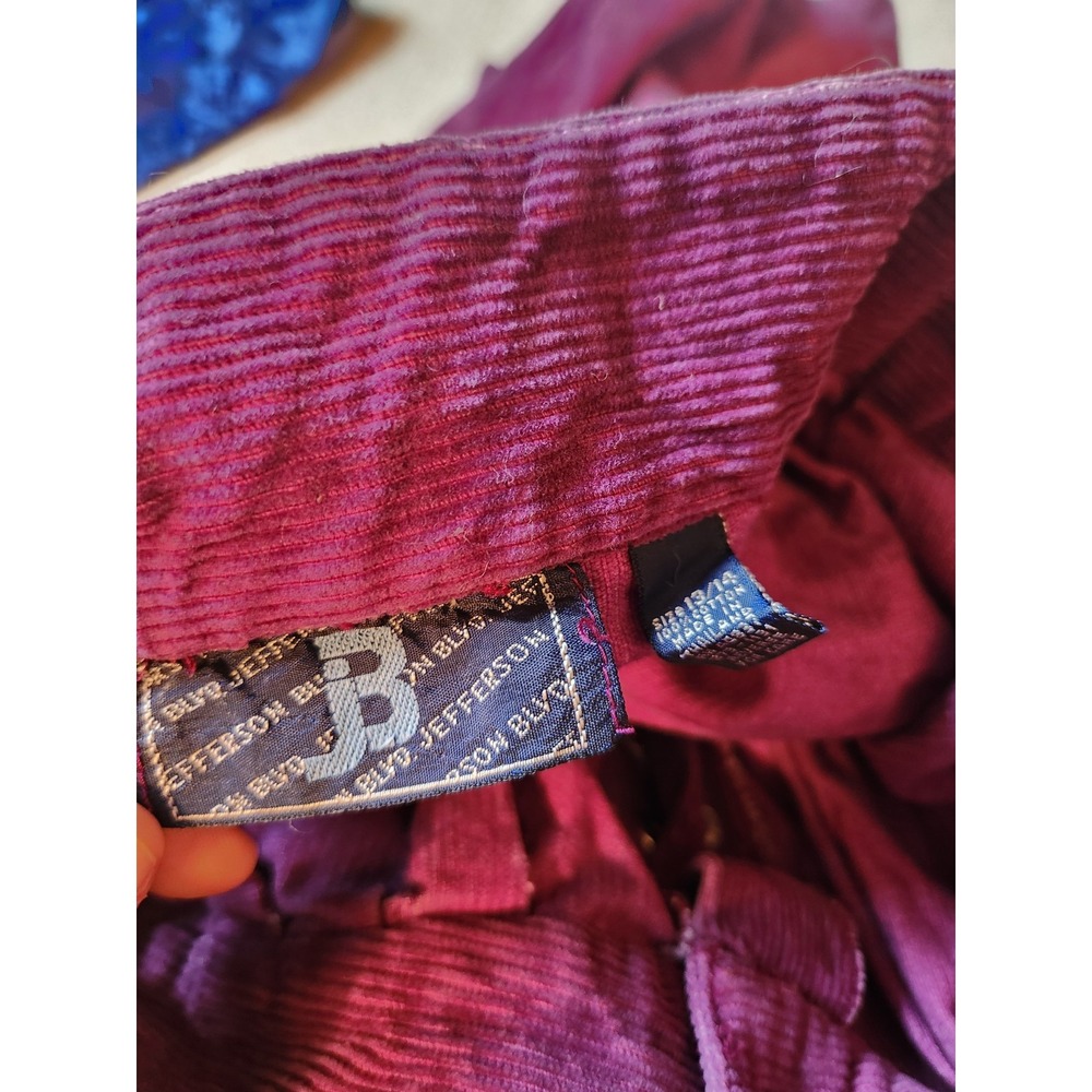 90s Purple Corduroy Midi Skirt - Picture 4 of 4